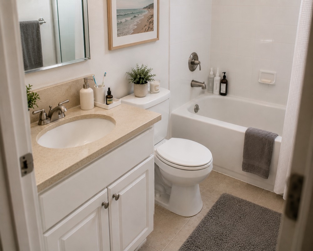 Bathroom after deep clean